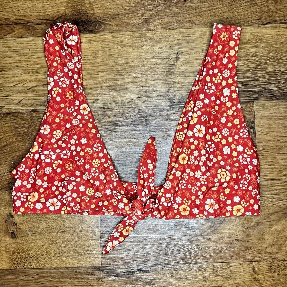 Bond-Eye Australia sunset crop swim top XS